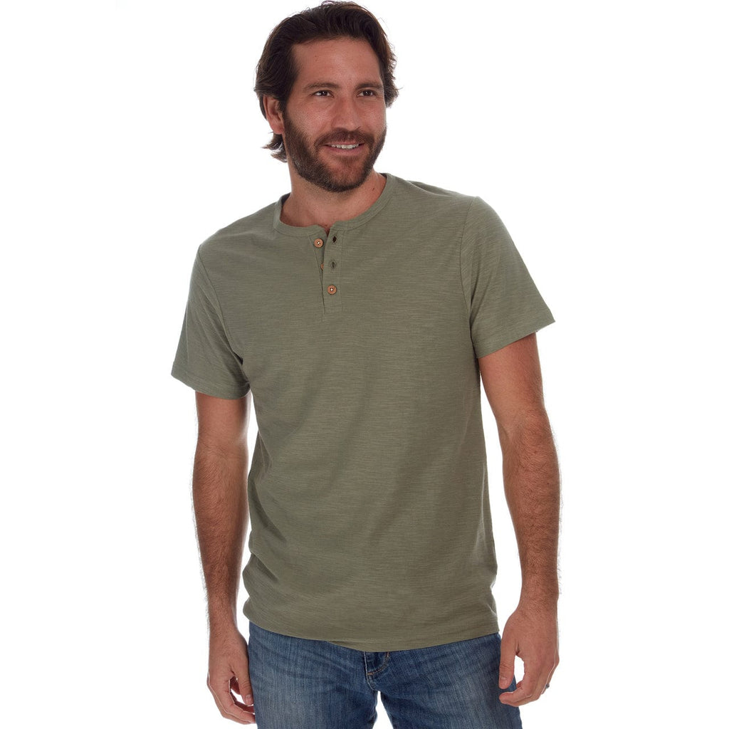 PX Clothing Henley Tees Noel Solid Slub Henley