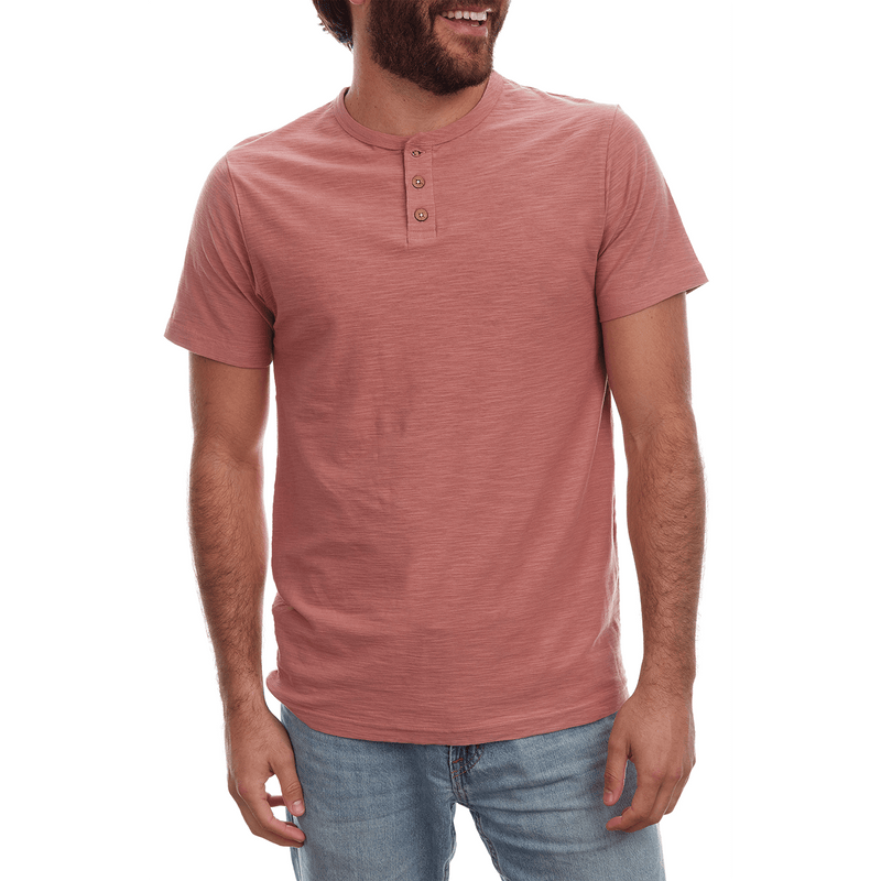 PX Clothing Henley Tees Noel Solid Slub Henley