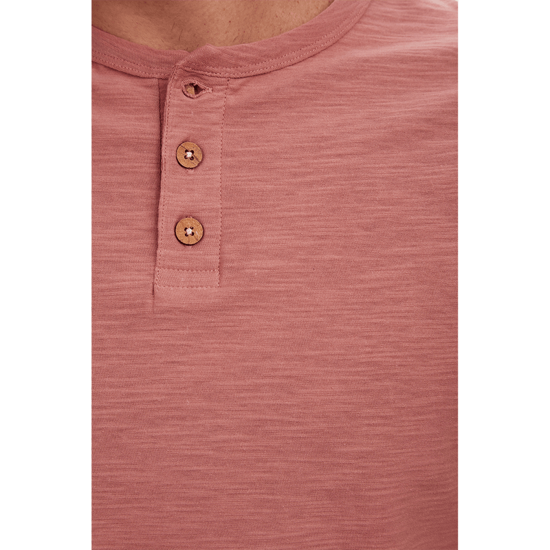 PX Clothing Henley Tees Noel Solid Slub Henley