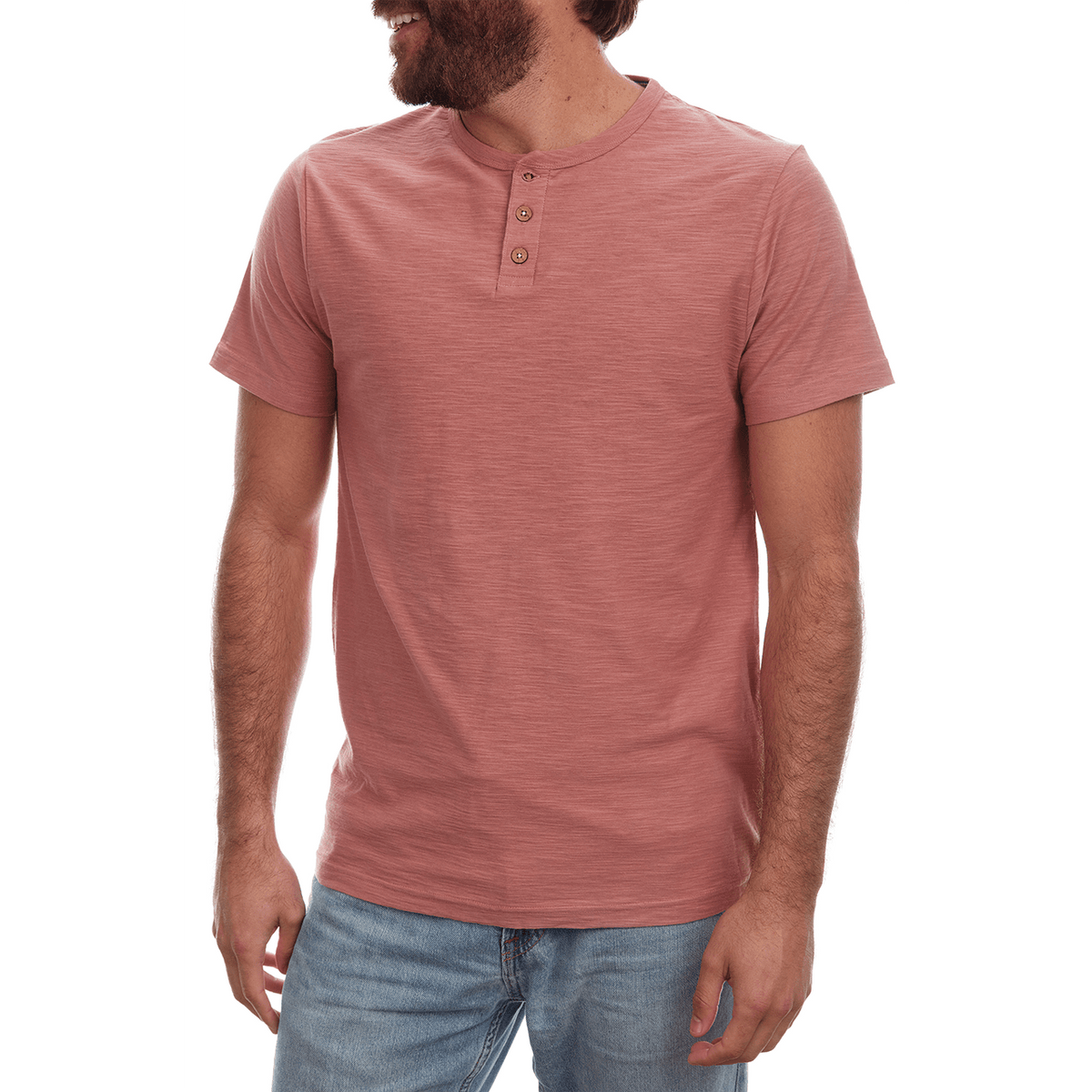PX Clothing Henley Tees Noel Solid Slub Henley