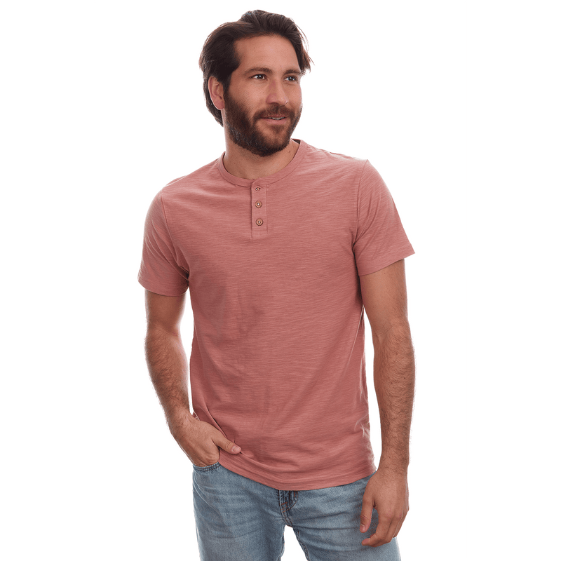 PX Clothing Henley Tees Noel Solid Slub Henley