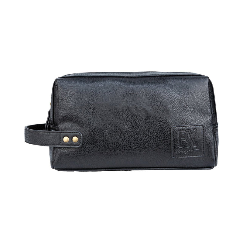 PX Clothing Men's Bag Black PX Black Fletcher Vegan Leather Dopp Kit