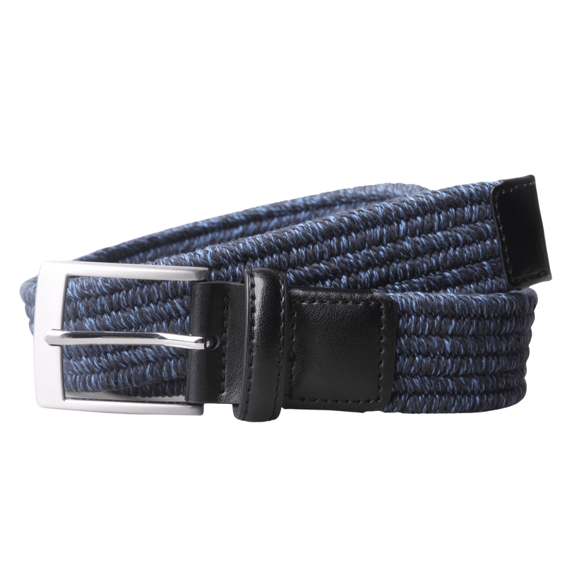 PX Clothing Men's Belt Darren Twisted Yarn Stretch 3.5 CM Belt