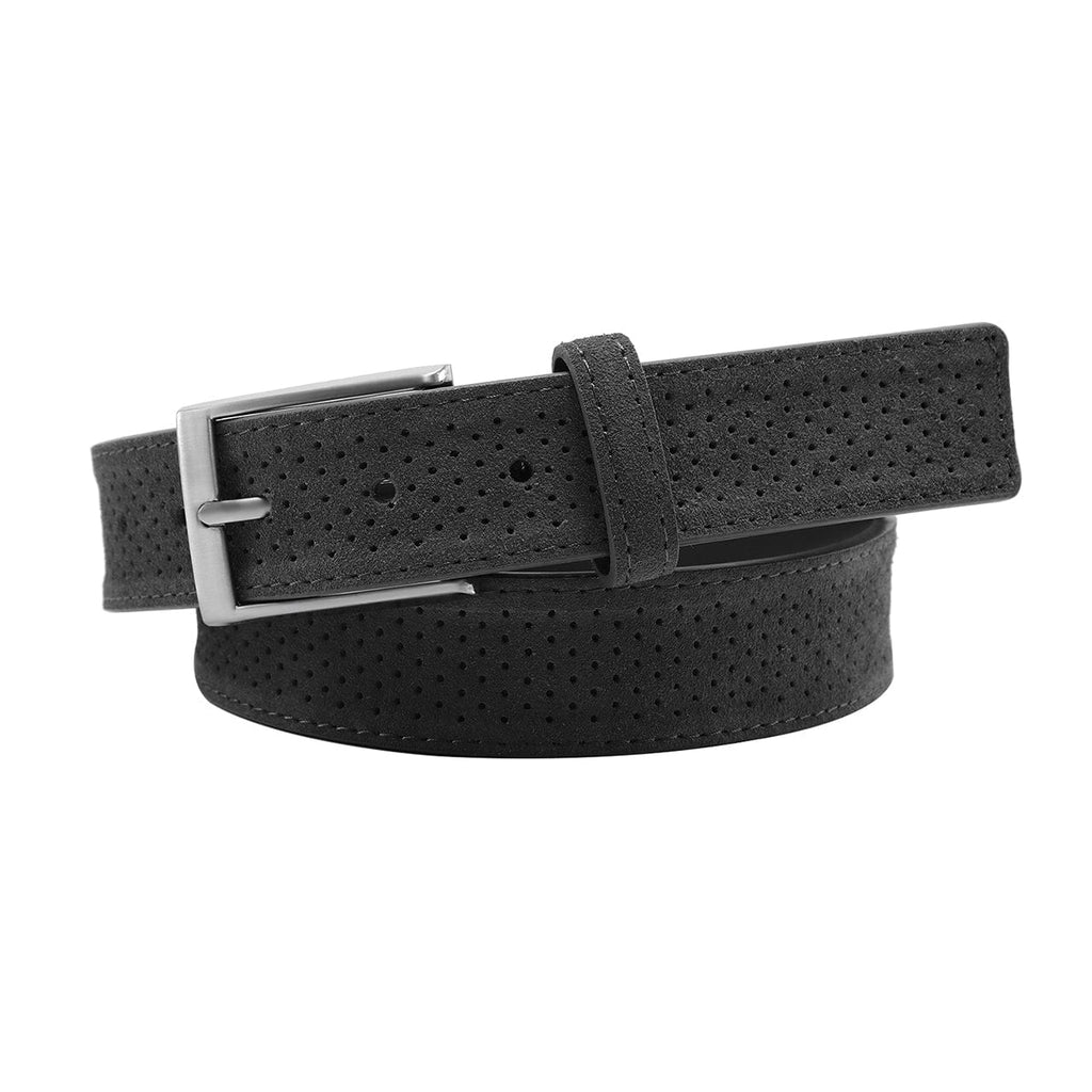 PX Clothing Men's Belt Edwin Suede Leather 3.5 CM Belt