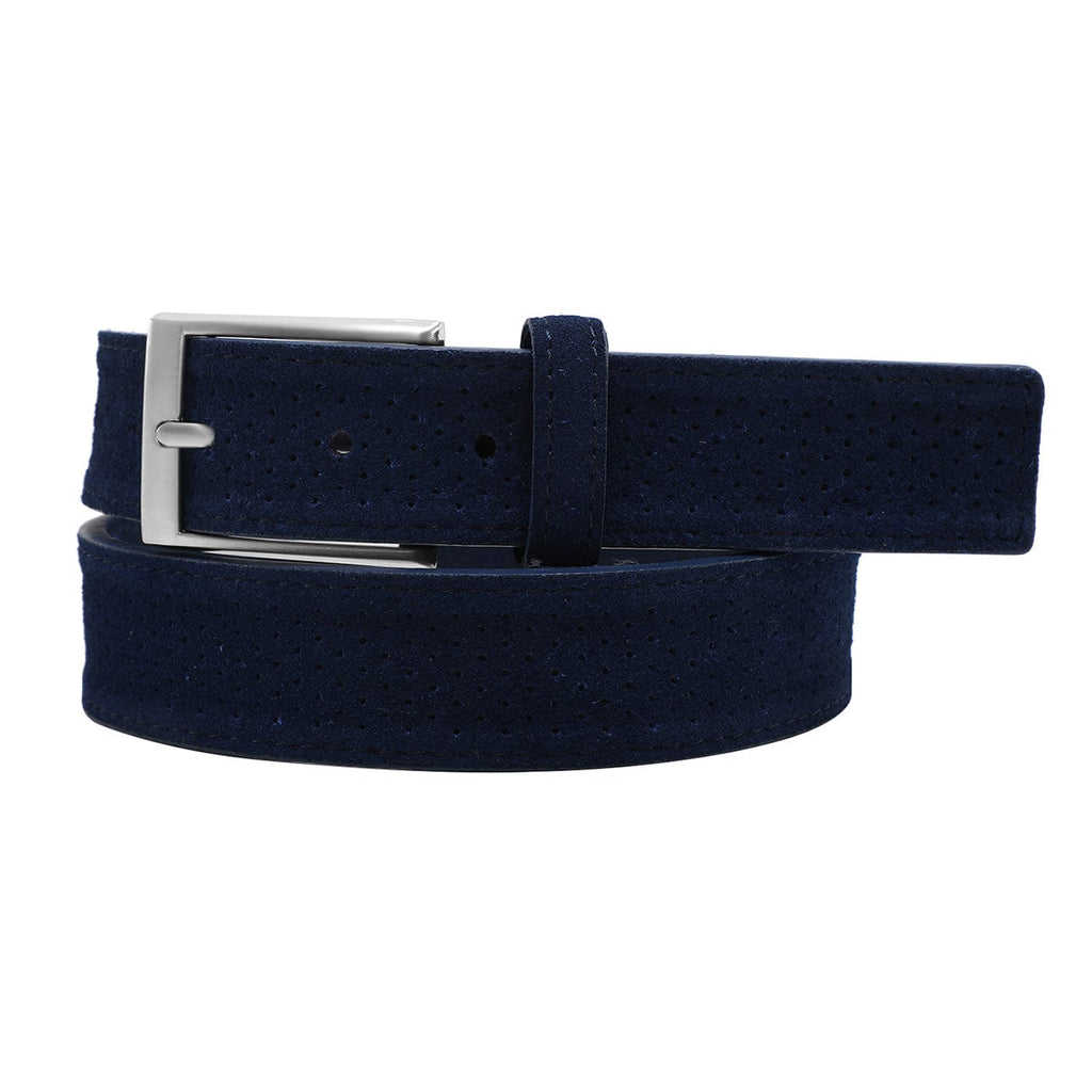 PX Clothing Men's Belt Edwin Suede Leather 3.5 CM Belt