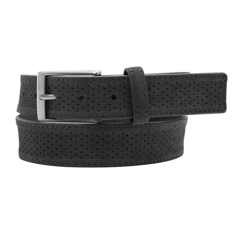 PX Clothing Men's Belt Edwin Suede Leather 3.5 CM Belt