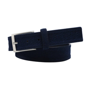 PX Clothing Men's Belt Edwin Suede Leather 3.5 CM Belt