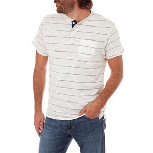 PX Clothing Men's Tees & Tanks Josiah Jacquard Striped Henley