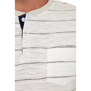 PX Clothing Men's Tees & Tanks Josiah Jacquard Striped Henley