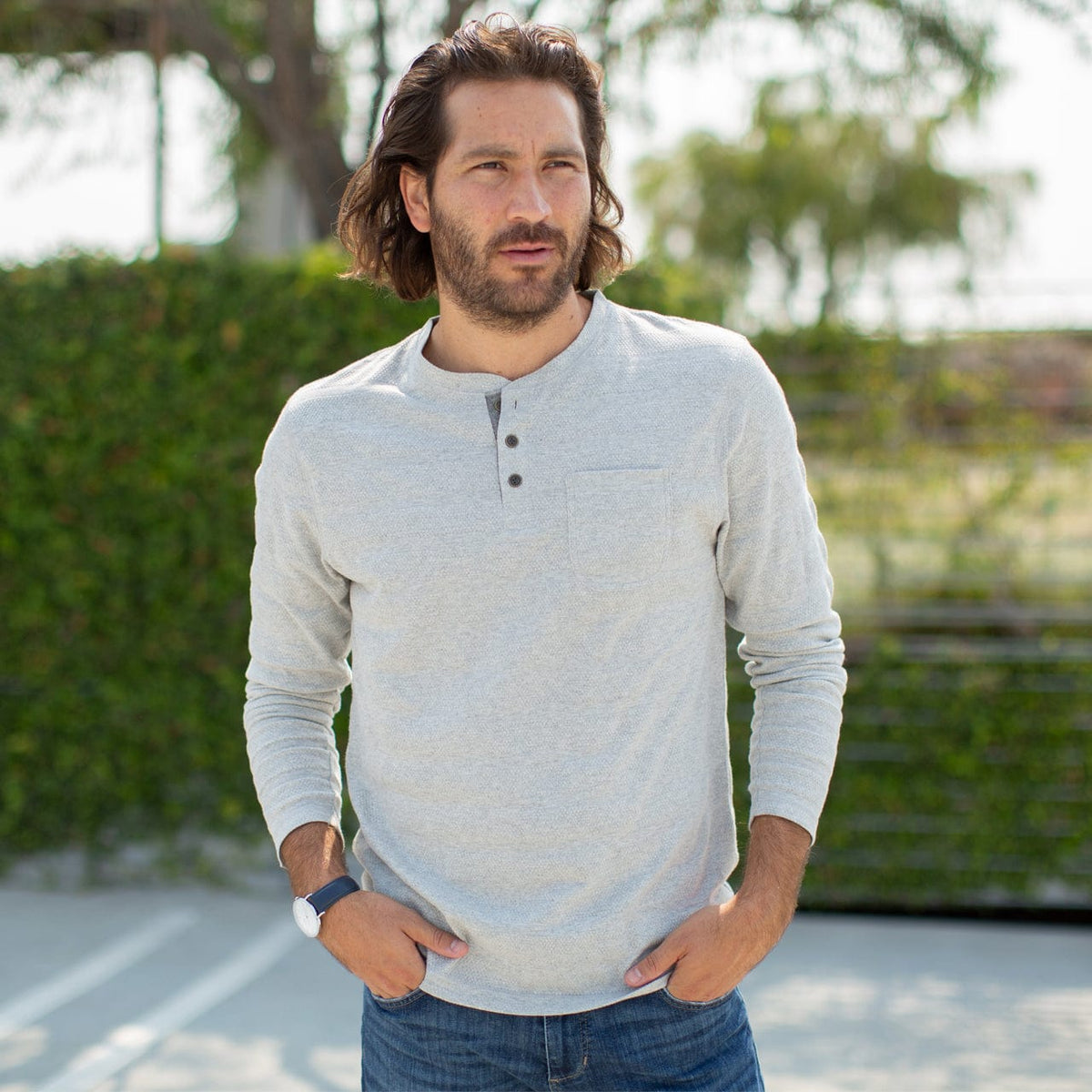 PX Clothing Men's Tees & Tanks PX Harper Long Sleeve Henley