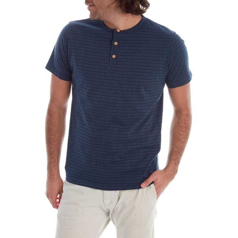 PX Clothing Men's Tees & Tanks Rafael Striped Henley