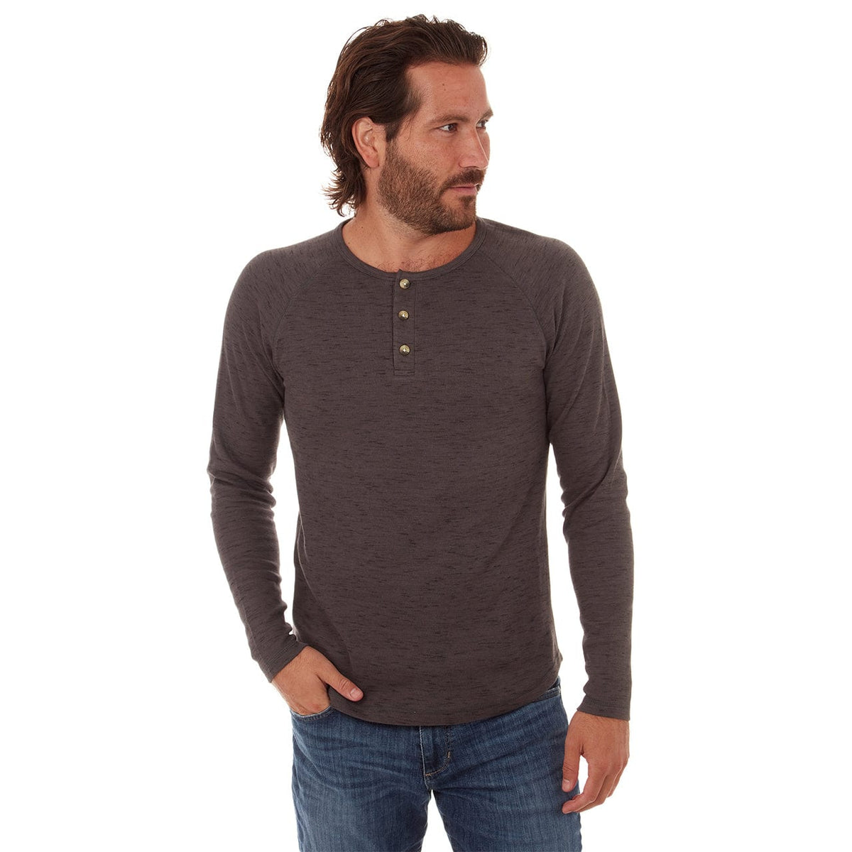 PX Clothing Men's Tees & Tanks Sean Long Sleeve Henley | PX