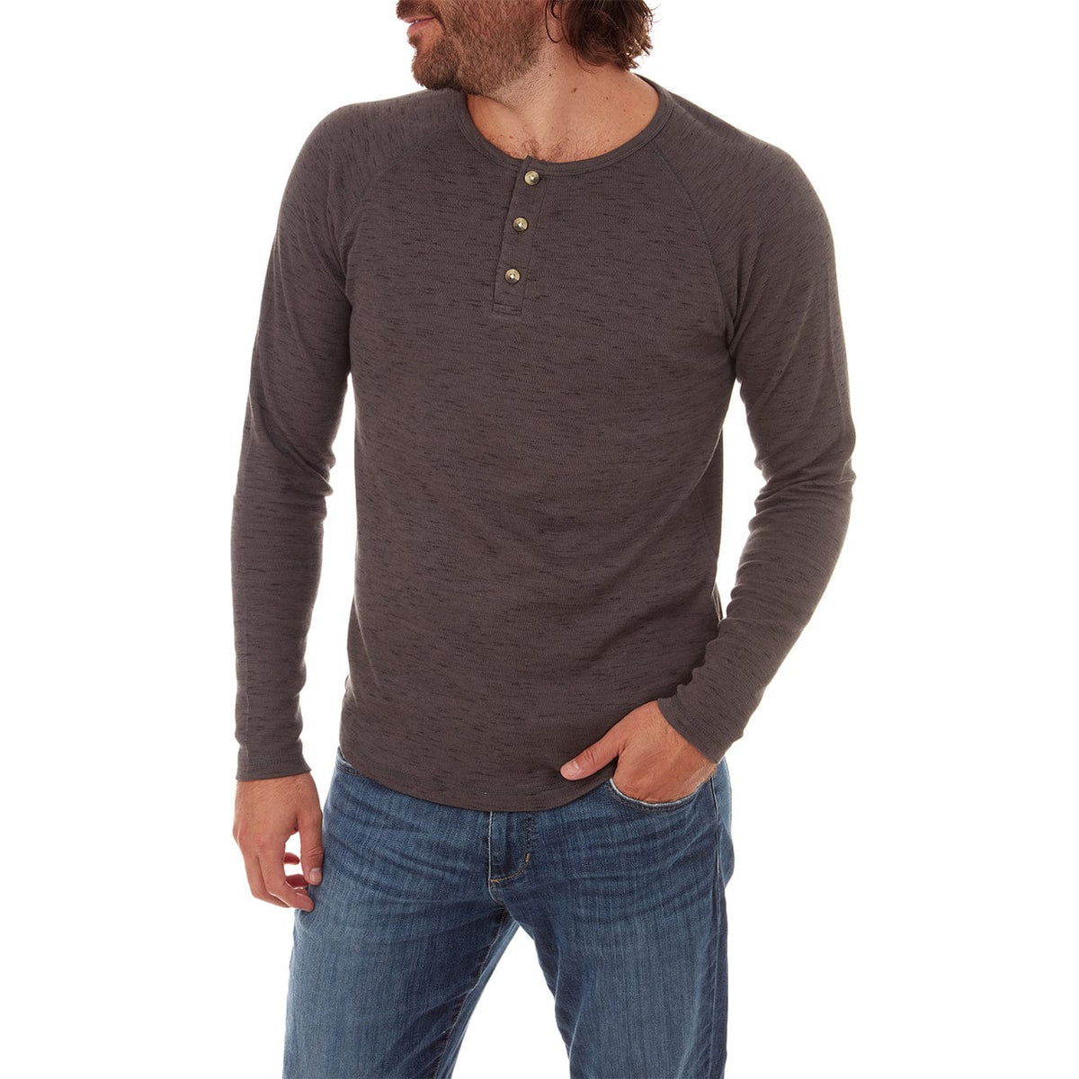 PX Clothing Men's Tees & Tanks Sean Long Sleeve Henley | PX