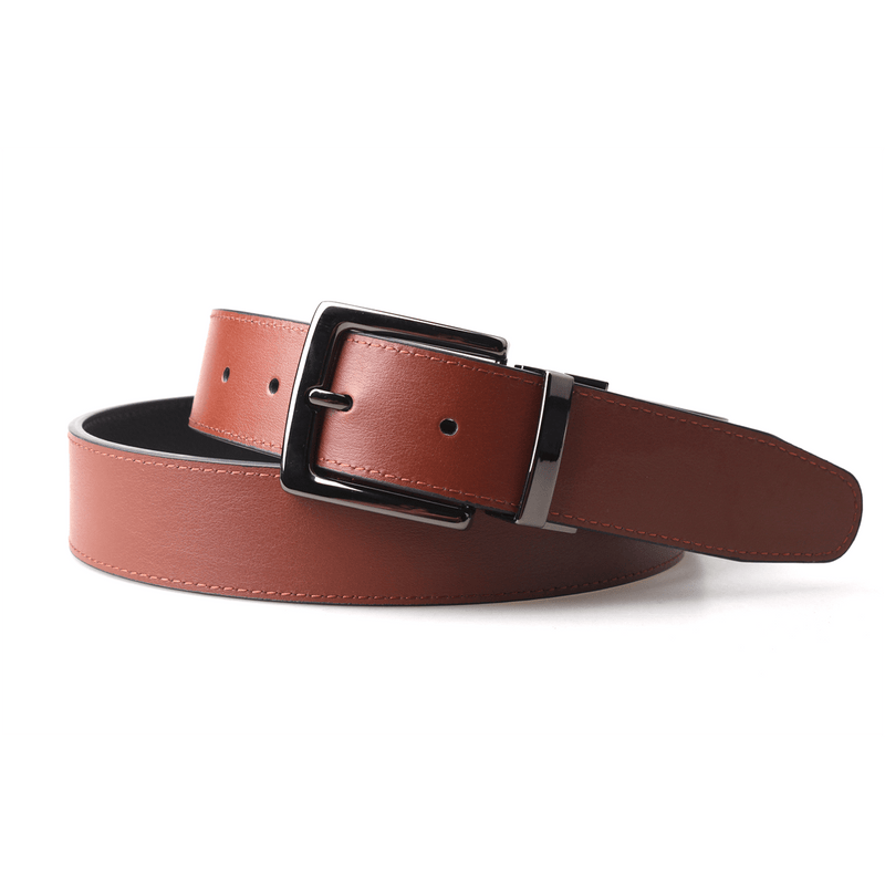 PX Clothing Reversible Leather Belts Carter Reversible Leather 3.5 CM Belt