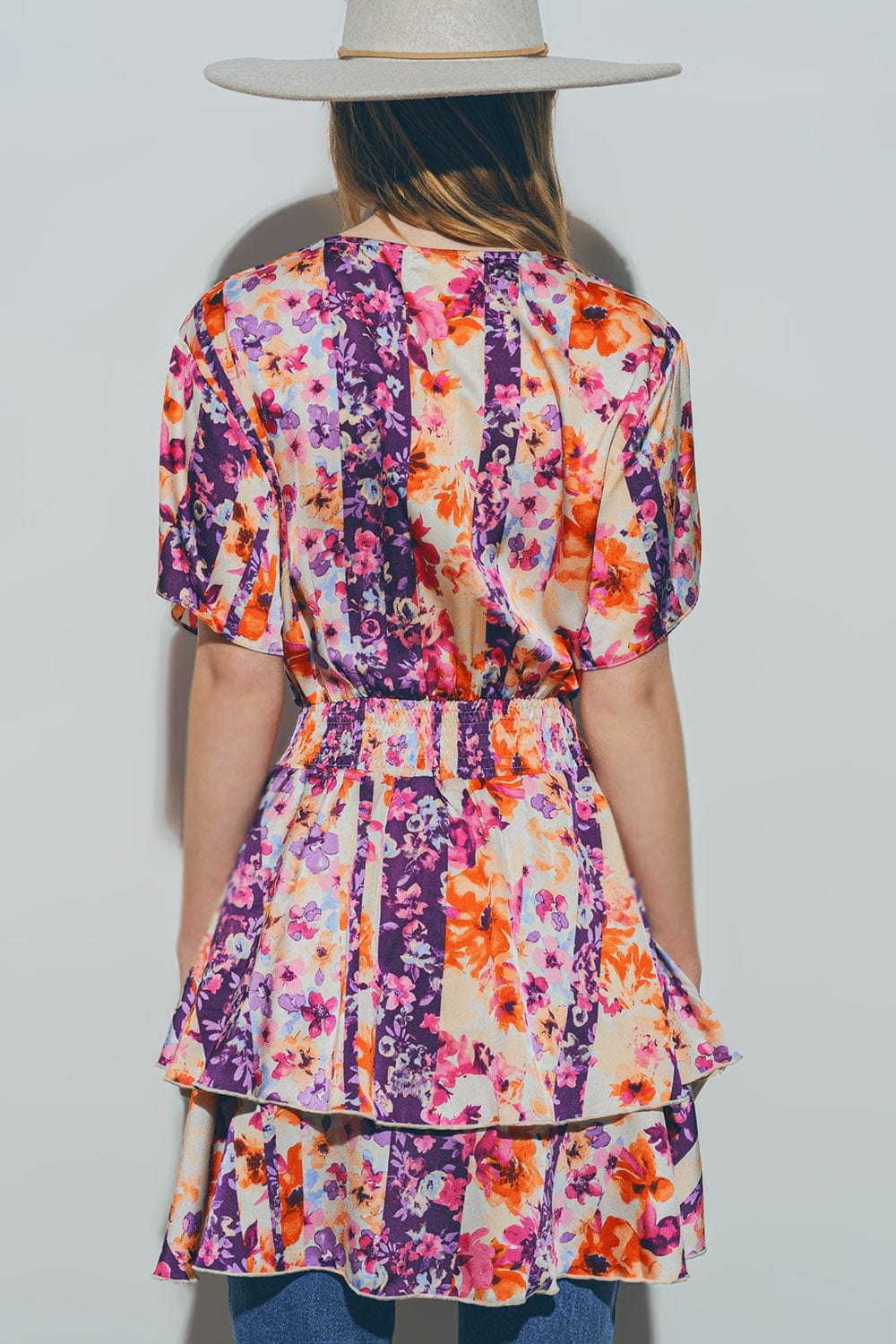 Q2 Dresses Floral Mini Dress in Multicolour