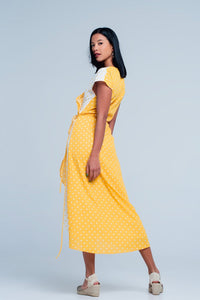 Q2 Dresses Yellow dress with polka dots