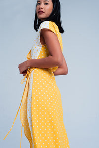 Q2 Dresses Yellow dress with polka dots