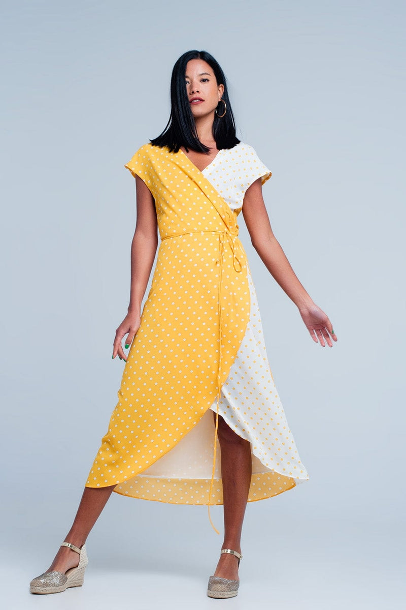 Q2 Dresses Yellow dress with polka dots