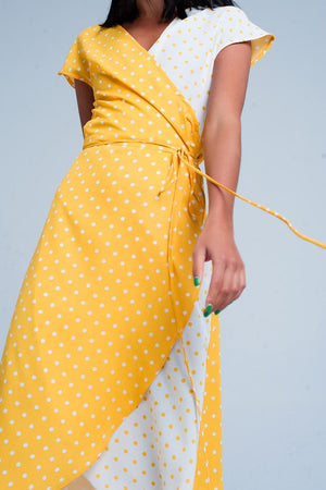 Q2 Dresses Yellow dress with polka dots