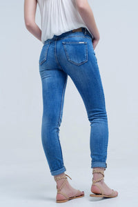 Q2 Jeans Basic  jeans pants with pockets