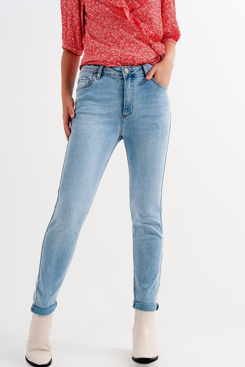 Q2 Jeans Bleach ripped jeans