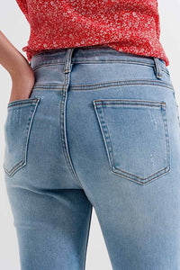 Q2 Jeans Bleach ripped jeans