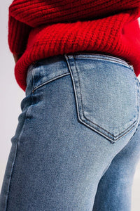 Q2 Jeans Bleached push up jeans