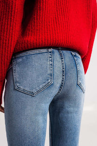 Q2 Jeans Bleached push up jeans