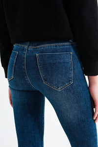 Q2 Jeans High waisted skinny jeans in mid blue