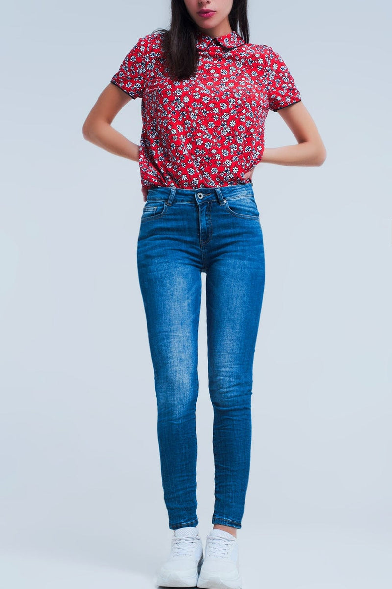 Q2 Jeans Mid Wash skinny Jeans