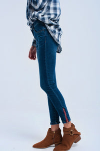 Q2 Jeans Skinny jeans with zipper