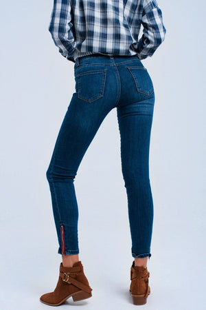 Q2 Jeans Skinny jeans with zipper