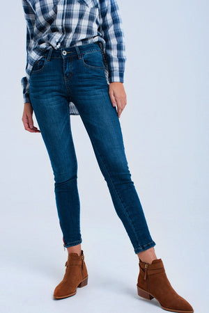 Q2 Jeans Skinny jeans with zipper