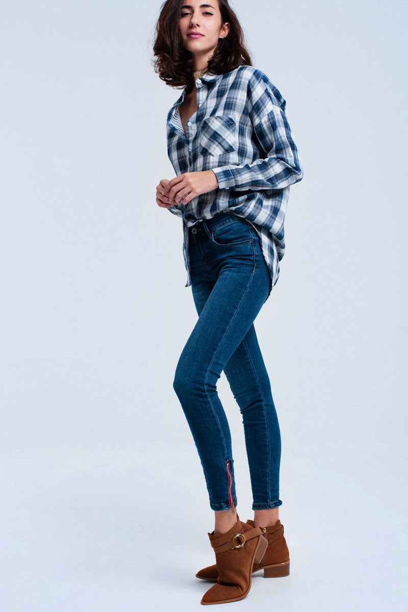 Q2 Jeans Skinny jeans with zipper