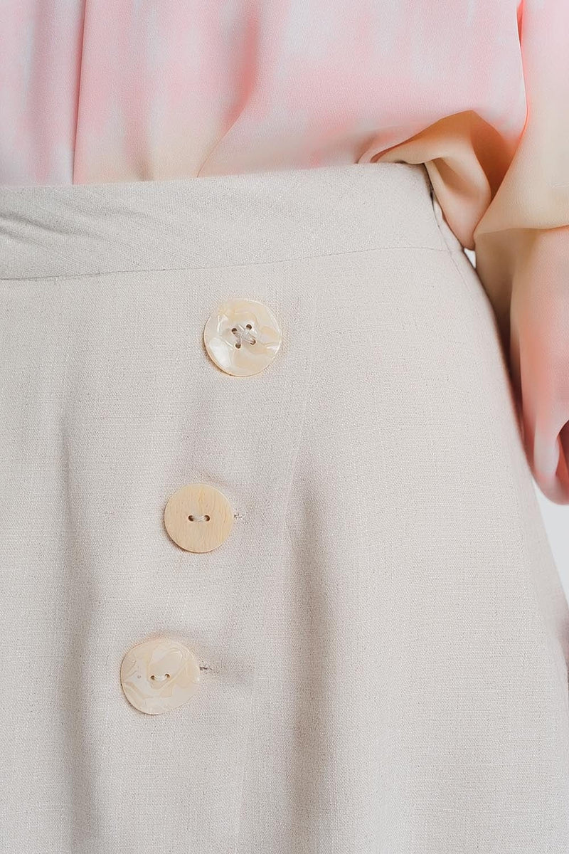 Q2 Pants button detail shorts