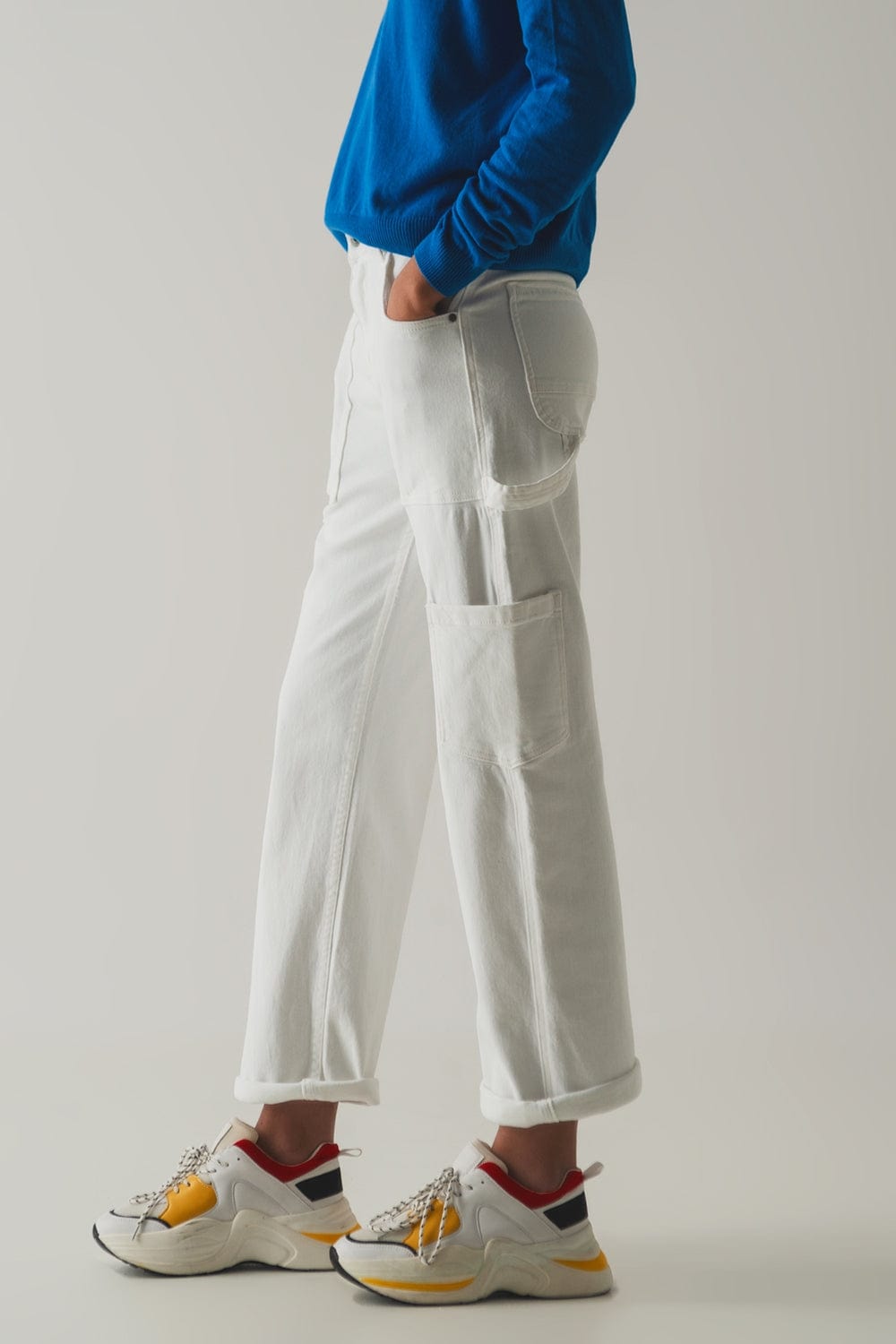 Q2 Pants Cargo pants in white