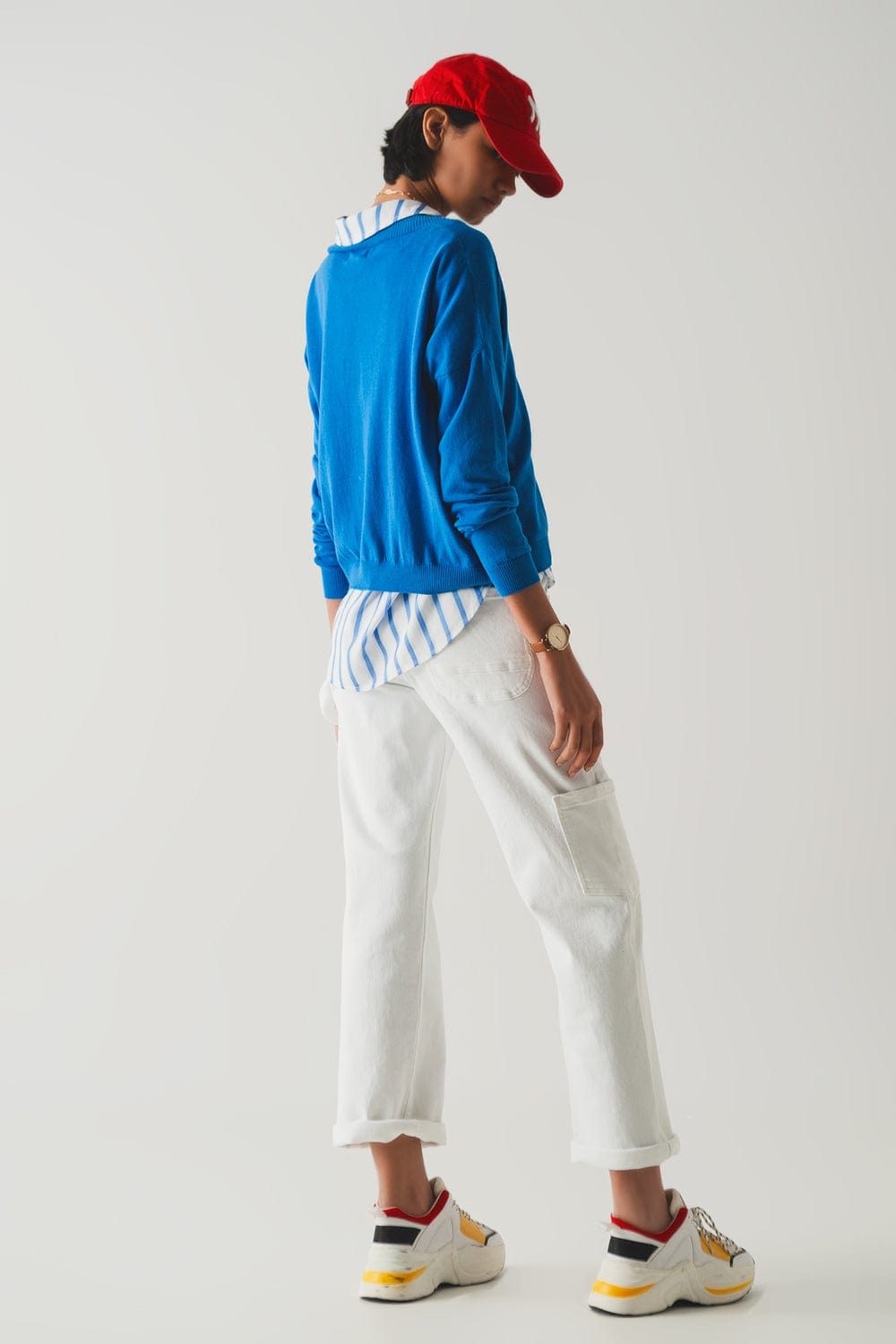 Q2 Pants Cargo pants in white