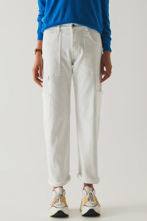 Q2 Pants Cargo pants in white