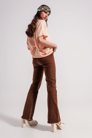 Q2 Pants Chocolate flared jeans