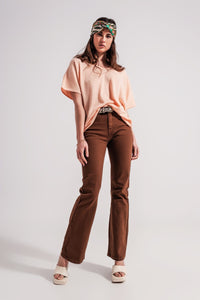 Q2 Pants Chocolate flared jeans