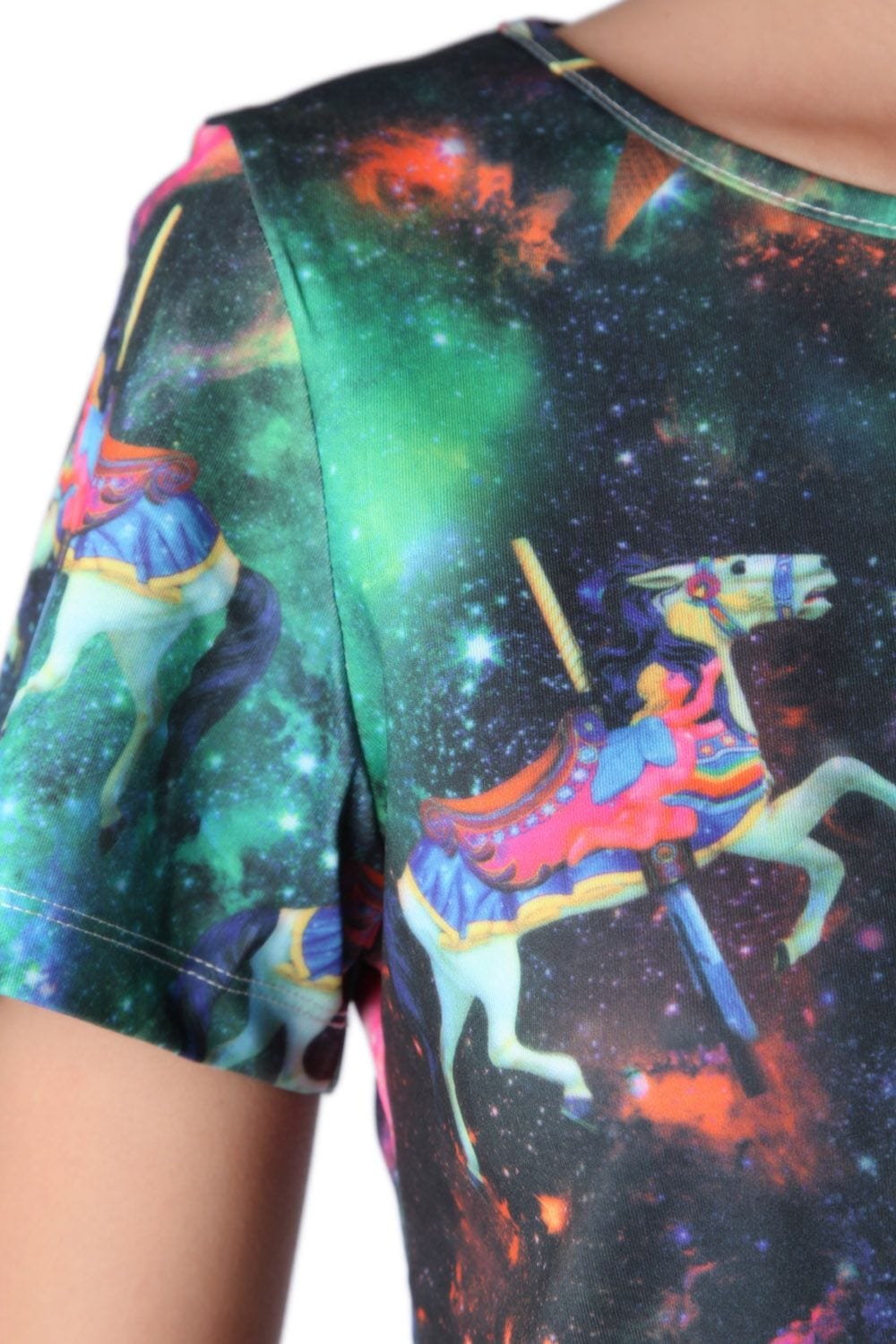 Q2 Shirts Crop top with illustrated print