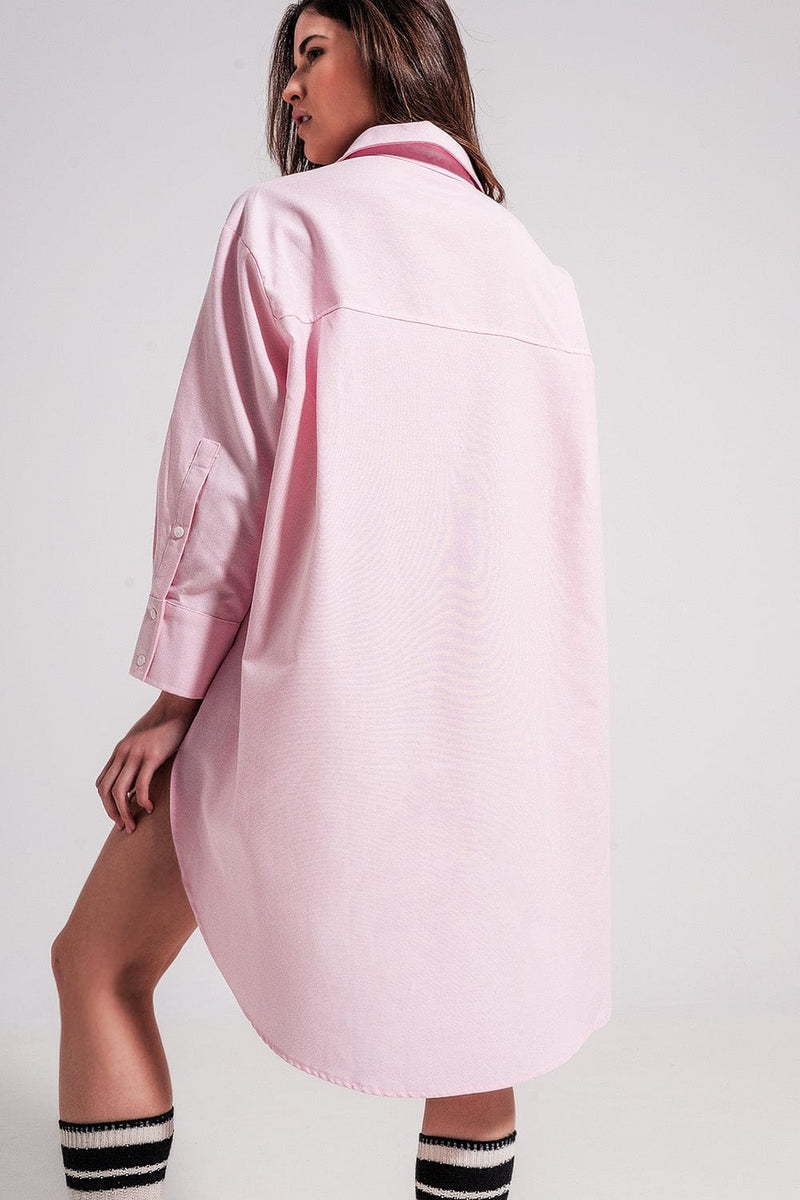 Q2 Shirts Oversized shirt in pink
