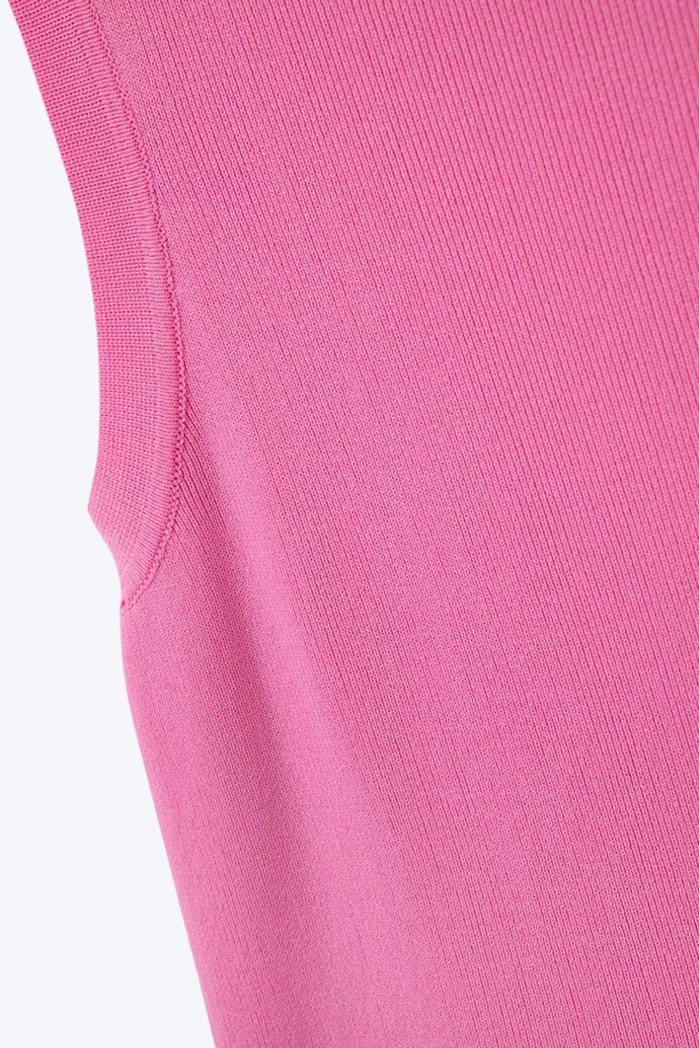 Q2 Sweaters One Size / Fuchsia Boat Neck Comfy Ribbed Top In Fuchsia
