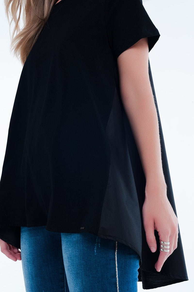 Q2 Tops T-shirt dress in black