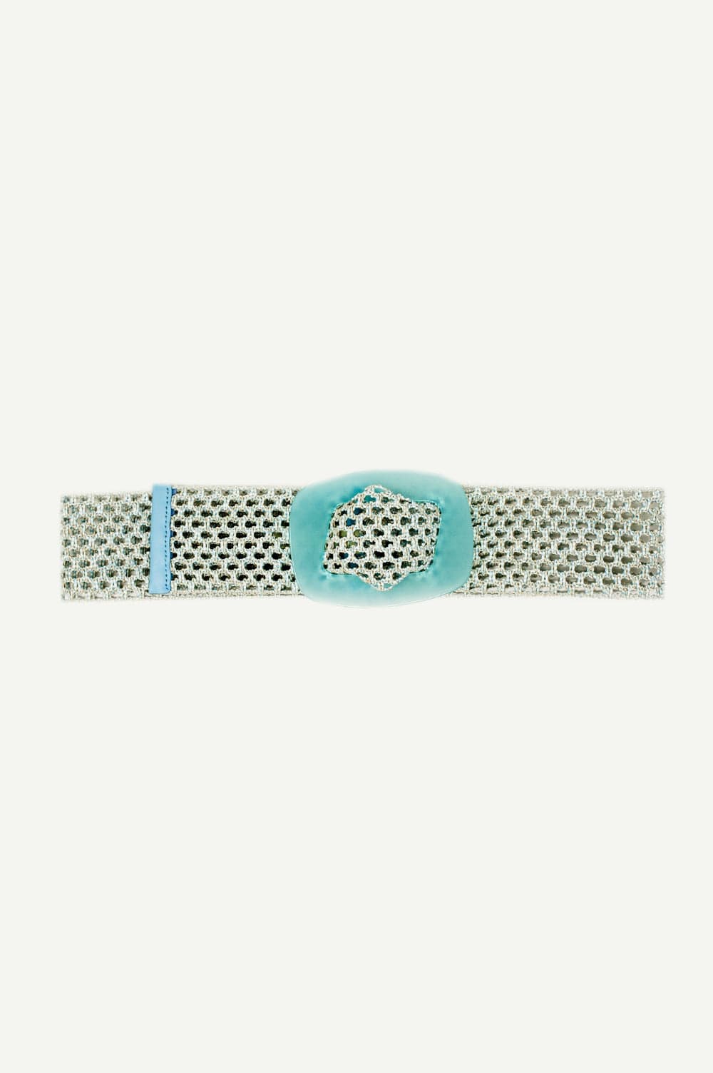 Q2 Women's Belt One Size / Blue / China Woven belt with resin buckle in lightblue