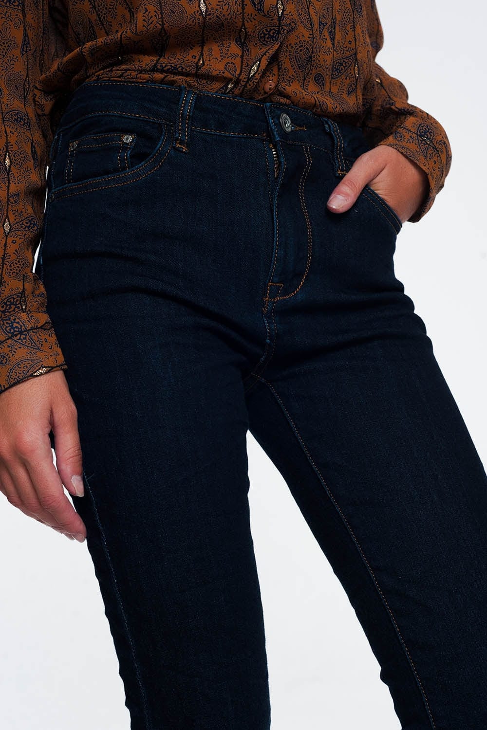 Q2 Women's Blouse Classic  Jean in Blue