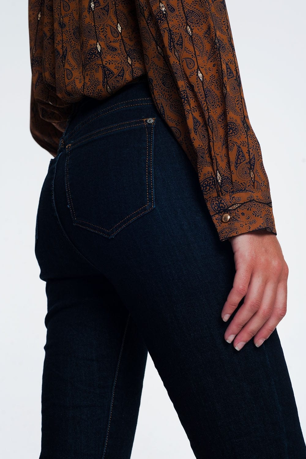 Q2 Women's Blouse Classic  Jean in Blue
