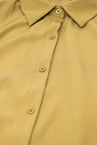 Q2 Women's Blouse Shirt Made Of Very Soft And Light Fabric In Camel