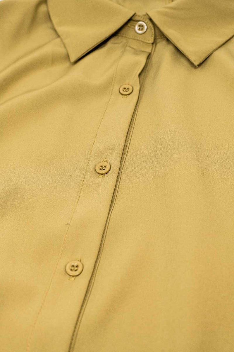 Q2 Women's Blouse Shirt Made Of Very Soft And Light Fabric In Camel