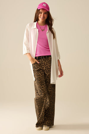 Q2 Women's Blouse Shirt Made Of Very Soft And Light Fabric In White